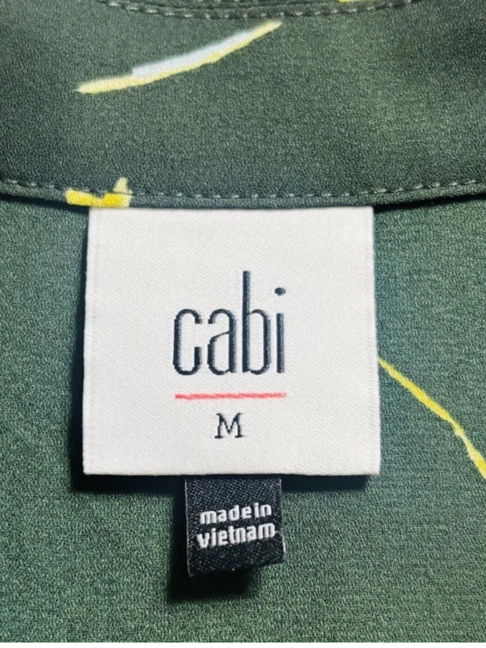 CAbi Women's Placid Button Sleeveless Top Multicolor Floral Size M #4740 Green - Picture 6 of 12